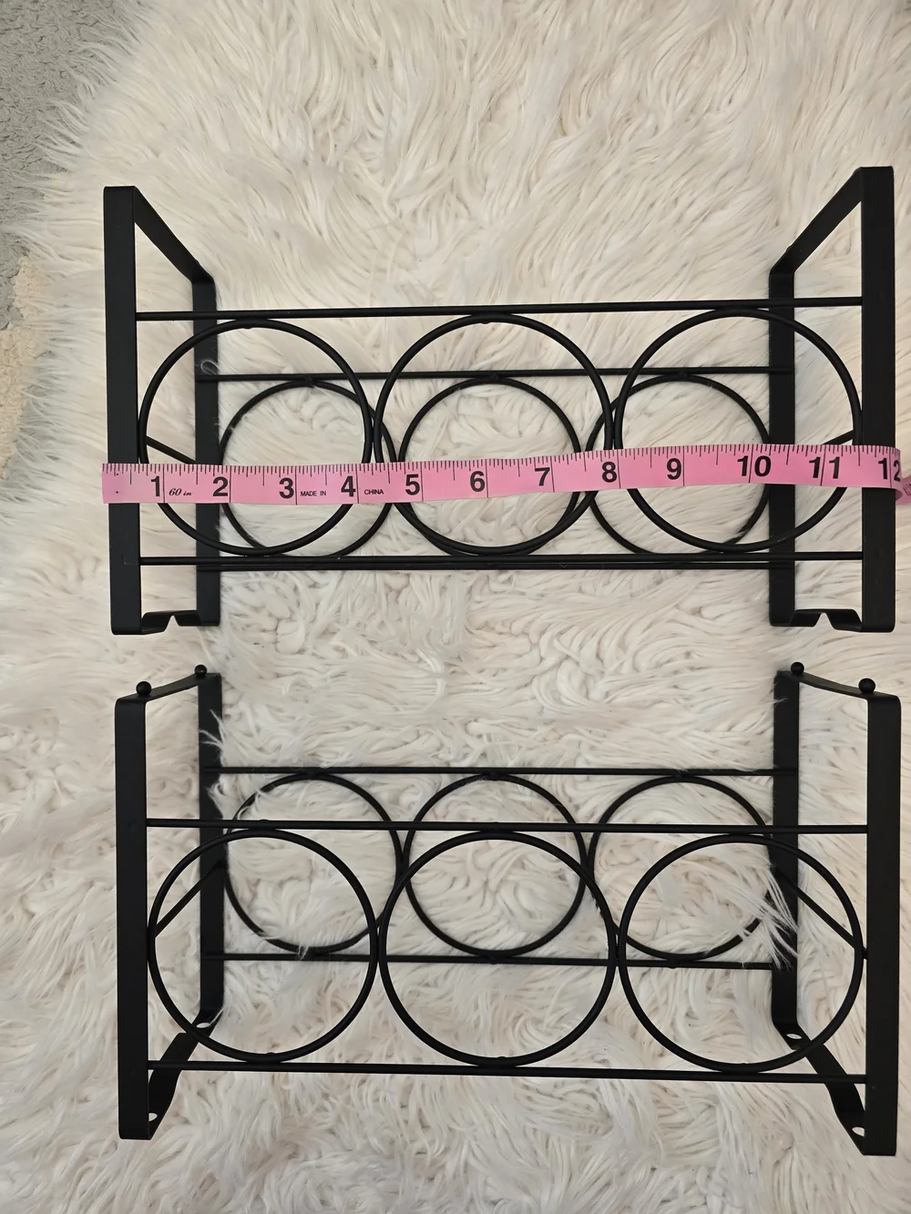 Stackable Black Metal Wine Rack - Modern Circular Design